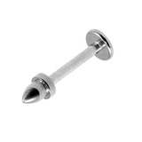 Titanium Labret with Titanium Bullet Attachment 1.2mm 1.2mm, 10mm, Bullet (style TA23 - 4mm high, 3mm base)