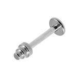 Titanium Labret with Titanium Step Cone Attachment 1.2mm 1.2mm, 8mm, Step Cone (style TA25 - 3.3mm high, 3mm base)