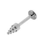 Titanium Labret with Titanium Step Cone Attachment 1.2mm 1.2mm, 8mm, Step Cone (style TA26 - 5.3mm high, 3mm base)