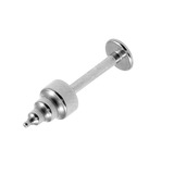 Titanium Labret with Titanium Step Cone Attachment 1.2mm 1.2mm, 8mm, Step Cone (style TA27 - 6.5mm high, 4mm base)