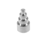 Titanium Threaded Attachments 1.2mm One Only: Step Cone style TA26. Dimensions 5.5mm high, 3mm base.