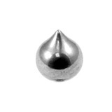 Titanium Threaded Attachments 1.2mm One Only: Tear Drop style TA29. Dimensions 4.7mm high, 4mm across.