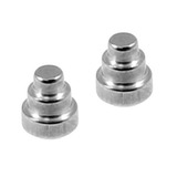 Titanium Threaded Attachments 1.2mm Two (a pair): Step Cone style TA25. Dimensions 3.3mm high, 3mm base.