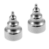 Titanium Threaded Attachments 1.2mm Two (a pair): Step Cone style TA27. Dimensions 6.5mm high, 4mm base.
