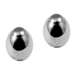 Titanium Threaded Attachments 1.2mm Two (a pair): Rugby Ball style TA28. Dimensions 5.5mm high, 3mm across.