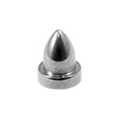 Titanium Threaded Attachments 1.6mm One only: TA62 Bullet style. Dimensions 6mm high, 4mm base.