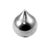 Titanium Threaded Attachments 1.6mm One only: TA67 Tear Drop style. Dimensions 5.7mm high, 5mm across.