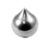 Titanium Threaded Attachments 1.6mm One only: TA68 Tear Drop style. Dimensions 6.7mm high, 6mm across.
