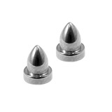 Titanium Threaded Attachments 1.6mm Two (a pair): TA62 Bullet style. Dimensions 6mm high, 4mm base.