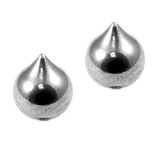 Titanium Threaded Attachments 1.6mm Two (a pair): TA68 Tear Drop style. Dimensions 6.7mm high, 6mm across.