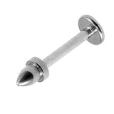 Titanium Labret with Titanium Bullet Attachment 1.6mm 1.6mm, 6mm, Bullet (style TA62 - 6mm high, 4mm base)
