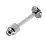 Titanium Labret with Titanium Bullet Attachment 1.6mm 1.6mm, 10mm, Bullet (style TA63 - 4.7mm high, 4mm base)