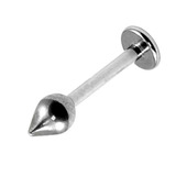 Titanium Labret with Titanium Tear Drop Attachment 1.6mm 1.6mm, 6mm, Tear Drop (style TA66 - 4.7mm high, 4mm base)