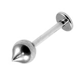 Titanium Labret with Titanium Tear Drop Attachment 1.6mm 1.6mm, 8mm, Tear Drop (style TA67 - 5.7mm high, 5mm base)