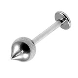 Titanium Labret with Titanium Tear Drop Attachment 1.6mm 1.6mm, 6mm, Tear Drop (style TA68 - 6.7mm high, 6mm base)