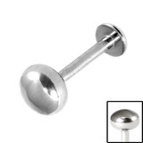 Titanium Labret with Titanium Frisby Attachment 1.6mm 1.6mm, 10mm, Frisby (style TA72 - 4.5mm high, 6mm base)
