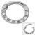 Steel Septum Clicker Ring Jewelled 7 Gem - SKU 26000