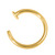 22ct Gold Plated Steel (PVD) Open Nose Ring - SKU 26022