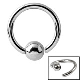 Steel Fixed Bead BCR Rings 1.2mm, 8mm, 3mm
