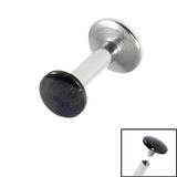 Titanium Internally Threaded Labrets 1.6mm - Disk 1.6mm, 6mm, Black (PVD)