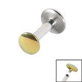 Titanium Internally Threaded Labrets 1.6mm - Disk 1.6mm, 6mm, Gold