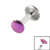 Titanium Internally Threaded Labrets 1.6mm - Disk 1.6mm, 8mm, Purple