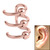 Surgical Steel Clip On Ear Cuff - Triple BCR Ring - SKU 26631