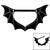 Black Steel Bat Wings Nipple Clicker Ring - SKU 26679