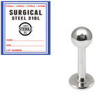 Sterile Steel Labrets - SKU 26683