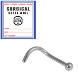 Sterile Steel Nose Studs - Ball - SKU 26688