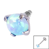 Steel Claw Set Opal for Internal Thread shafts in 1.2mm (0.9mm) Light Blue Opal, 1.2mm, 3mm