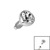 Titanium Jewelled Ball for Internal Thread shafts in 1.2mm - SKU 26726