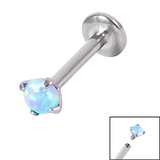 Titanium Internally Threaded Labrets 1.2mm - Claw Set Opal 1.2mm, 6mm, 3mm, Light Blue