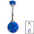 Belly Bar - Steel Internal Thread Claw Set Opal - SKU 26783