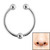 Surgical Steel Clip On Fake Piercing Septum Ring - Ball (Nose, Ear, Lip) - SKU 26802