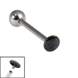 Titanium Internally Threaded Barbells 1.6mm - Disk 1.6mm, 18mm, Black
