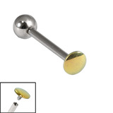 Titanium Internally Threaded Barbells 1.6mm - Disk 1.6mm, 14mm, Gold