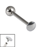 Titanium Internally Threaded Barbells 1.6mm - Disk 1.6mm, 10mm, Mirrro Polish