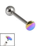 Titanium Internally Threaded Barbells 1.6mm - Disk 1.6mm, 16mm, Rainbow