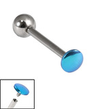 Titanium Internally Threaded Barbells 1.6mm - Disk 1.6mm, 20mm, Turquoise