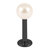 Black Steel Labret with Acrylic Pearl Ball 1.2mm 1.2mm, 12mm, 4mm White - alternative image