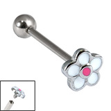 Titanium Internally Threaded Barbells 1.6mm - Daisy Flower 1.6mm, 18mm