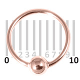Rose Gold Plated Silver Hoops, Earrings RG-H22:- Gauge 0.8mm. Internal Diameter 9mm. (1 PAIR)