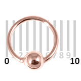 Rose Gold Plated Silver Hoops, Earrings RG-H23:- Gauge 0.8mm. Internal Diameter 7mm. (1 PAIR)