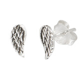 Sterling Silver Angel Wing Stud Earrings ES7 - SKU 27465