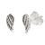 Sterling Silver Angel Wing Stud Earrings ES7 - SKU 27465