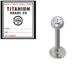 Sterile Titanium Jewelled Labrets - SKU 27491