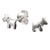 Sterling Silver Scottie Dog Stud Earrings ES9 - SKU 27627