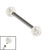 Titanium Internally Threaded Barbells 1.6mm - Smooth Glitzy Ball - SKU 27721
