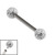 Titanium Internally Threaded Barbells 1.6mm - Smooth Glitzy Ball - SKU 27729